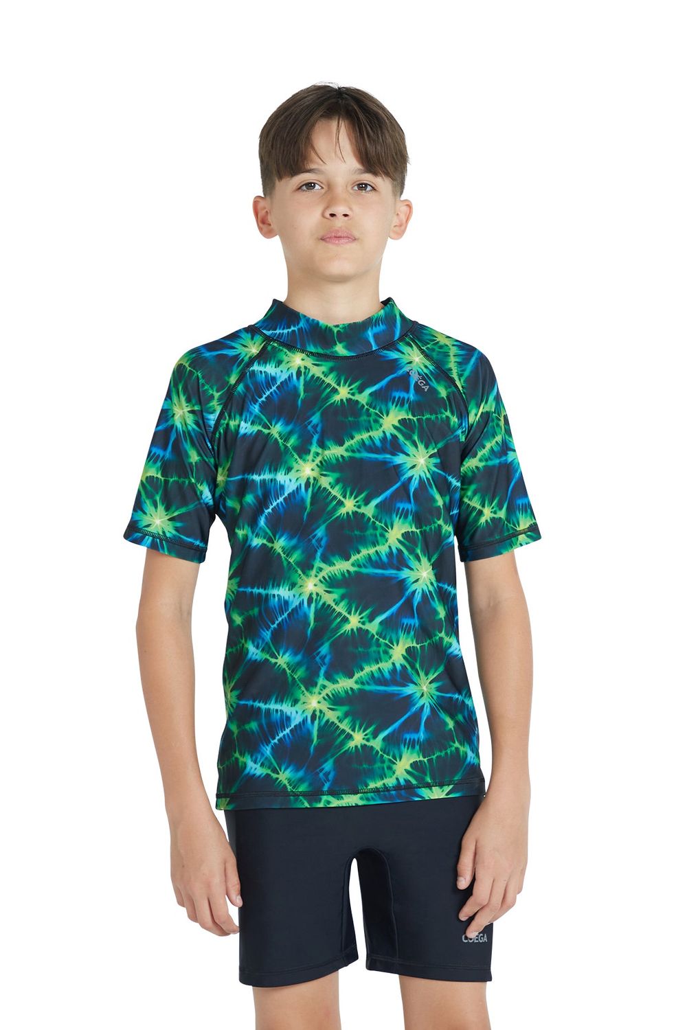 Coega Sunwear - 2pc-Set - Boys' Rashguard & Swim Shorts - Nero Green Tie Dye