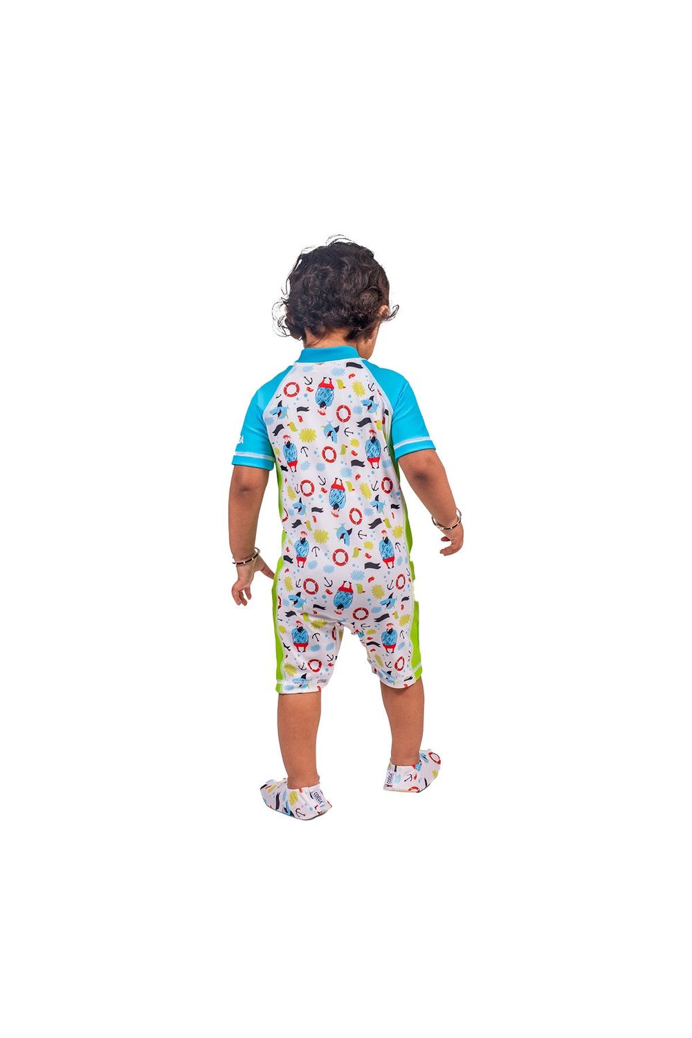 ملابس الشمس كويغا - ملابس سباحة للأولاد - القراصنة - أزرق