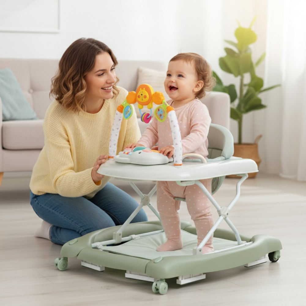 Babycare - 5 In 1 Baby Walker Set - Green