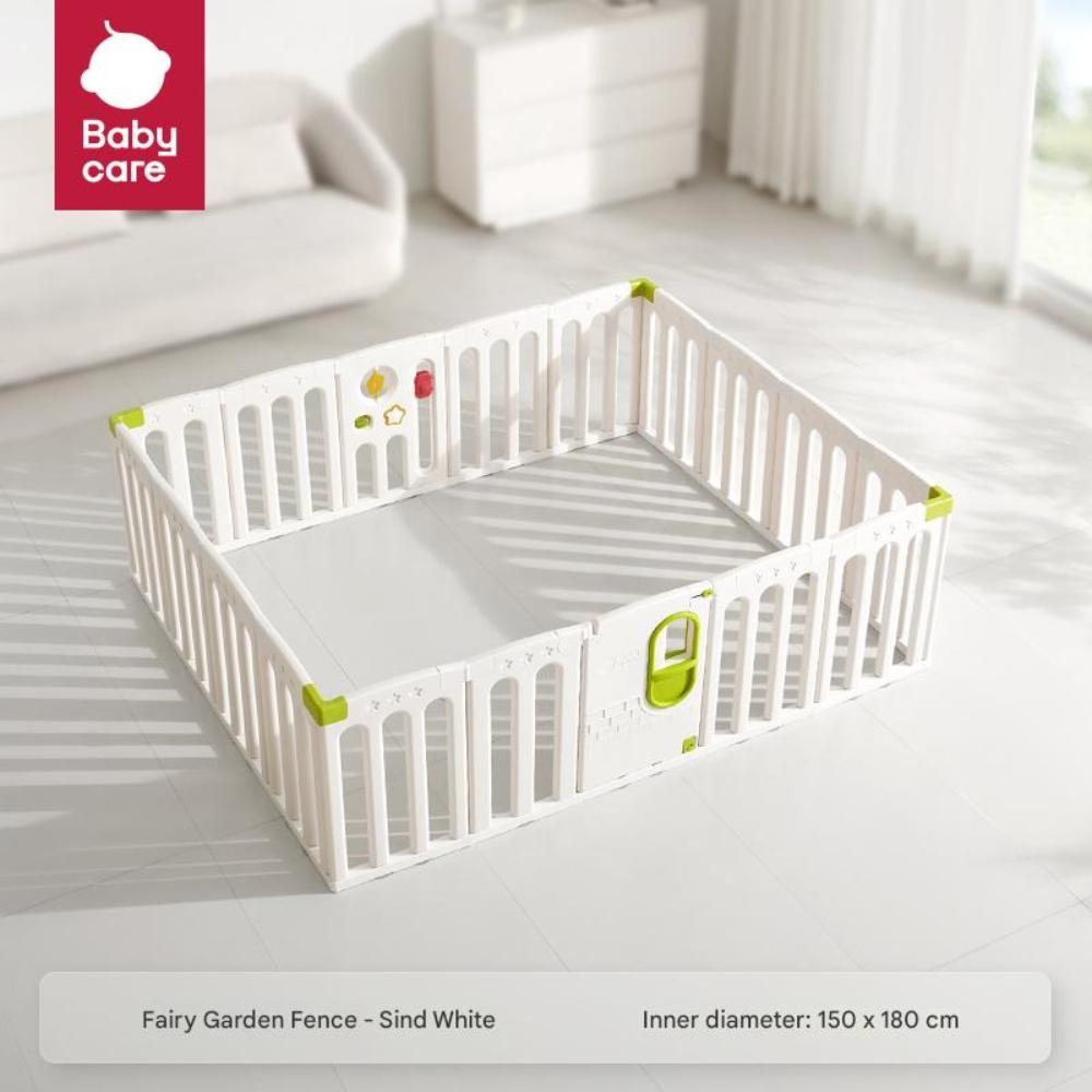 Babycare - Fairy Garden Playpen  Fence 150 x 180 cm - Cinder White