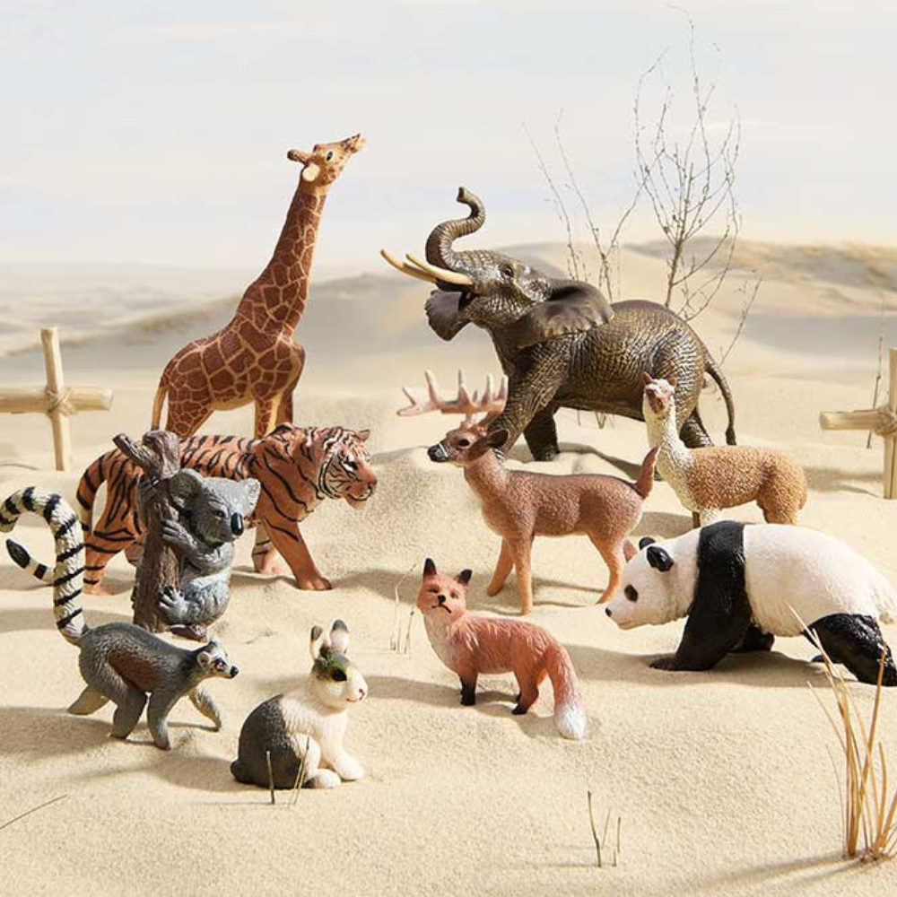 بيبي كير - مجموعة حديقة الحيوانات - عالم الحيوانات - 6 قطع