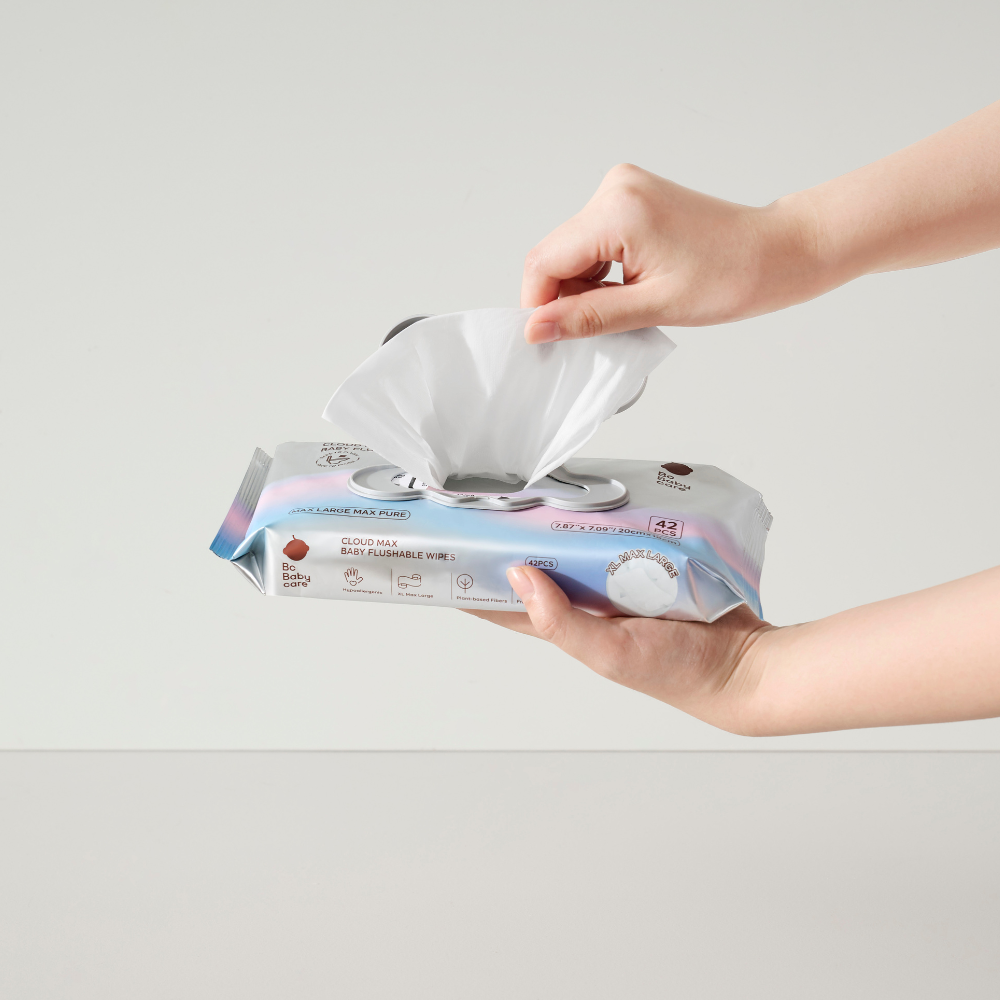 بيبي كير - مناديل مبللة قابلة للتحلل بالماء النقي - عدد 3 × 42 قطعة