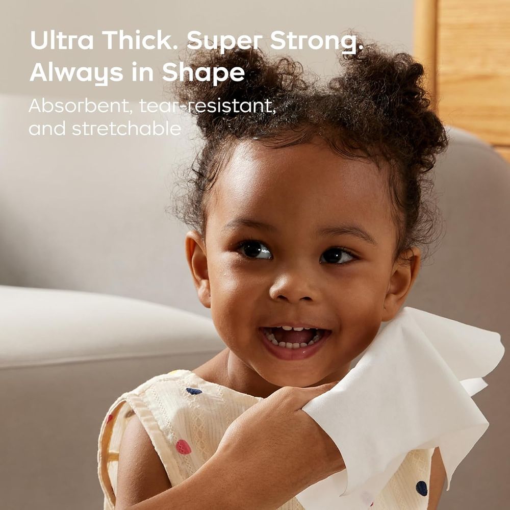 بيبي كير - مناديل جافة للأطفال كلود ويسبر - عبوة من 4 - 192 قطعة