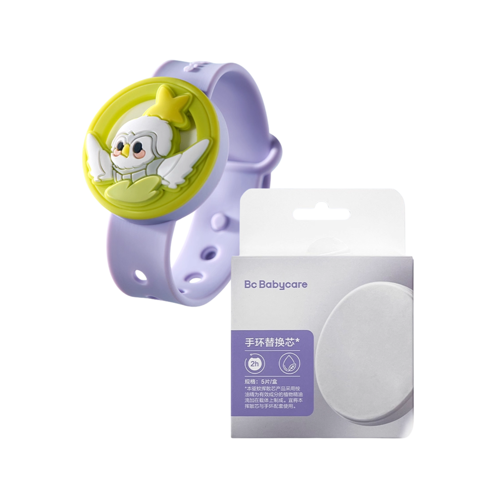 بيبي كير - سوار طارد للبعوض بالزيوت العطرية - أخضر