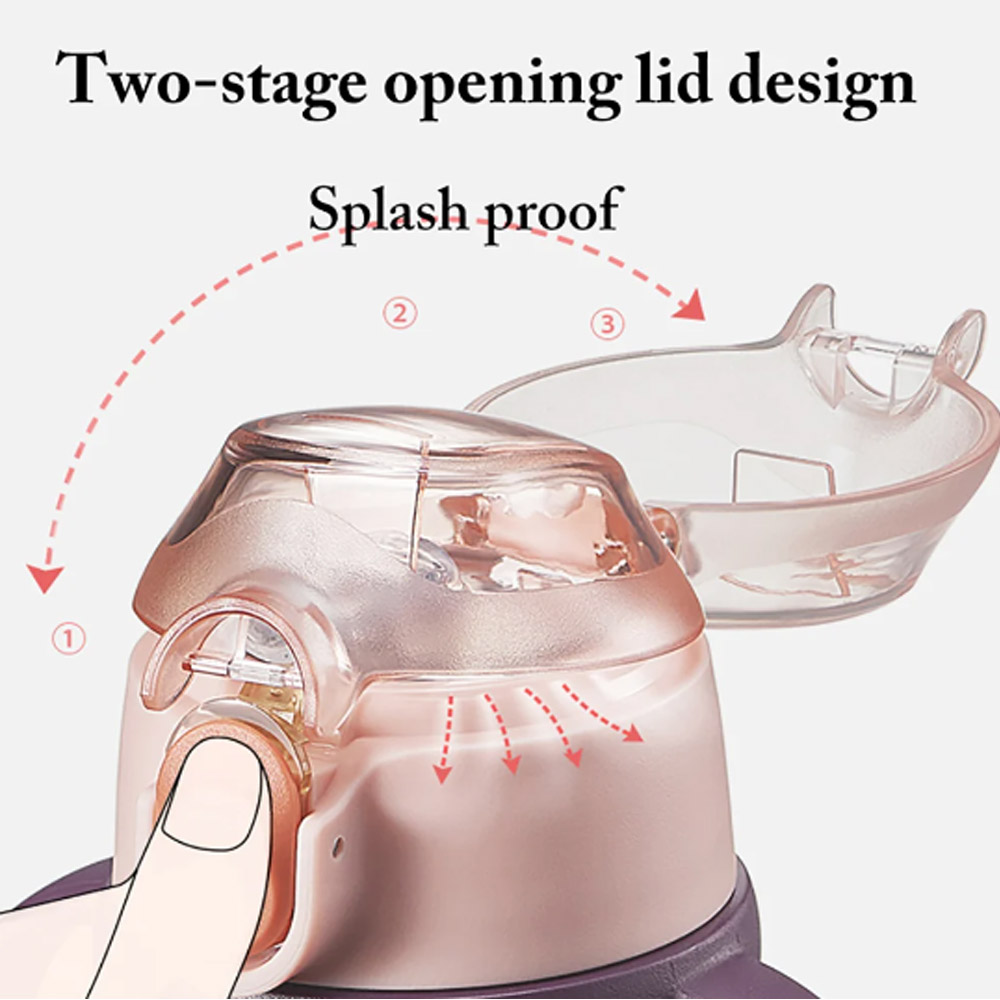 بيبي كير - زمزمية مفرغة من الهواء للأطفال - ديناصور - 240 مل