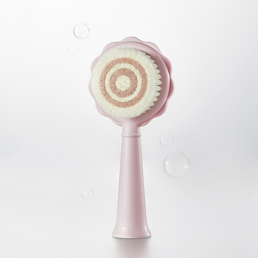 Babycare - 2-In-1 Baby Shampoo Brush - Vogel Powder Pink