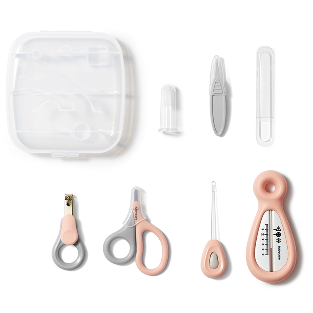 Babycare - 5-In-1 Baby Grooming Set - Cherry Pink