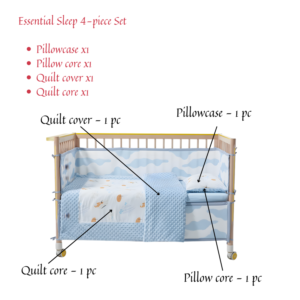 Babycare - Dreamy Days Bedding Set 4 Pcs - Yellow