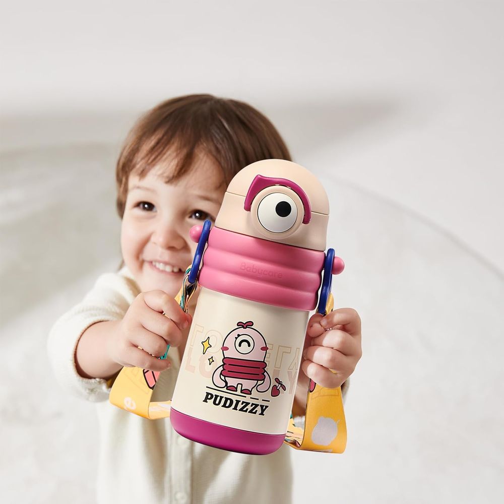 Babycare - Pudizzy Stainless Steel Vacuum Water Bottle - Green - 450 ml