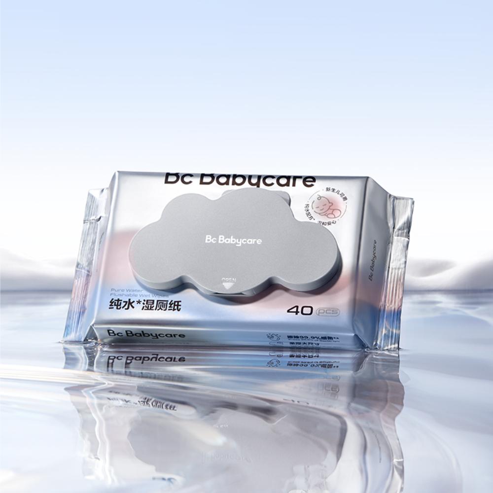 Babycare - Pure Water Flushable Wet Wipes - 40 Pcs