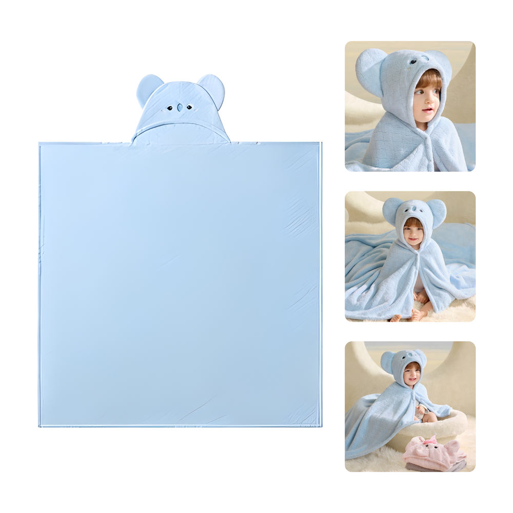 بيبي كير - منشفة أطفال بغطاء رأس - ١٠٥×١٠٥ سم