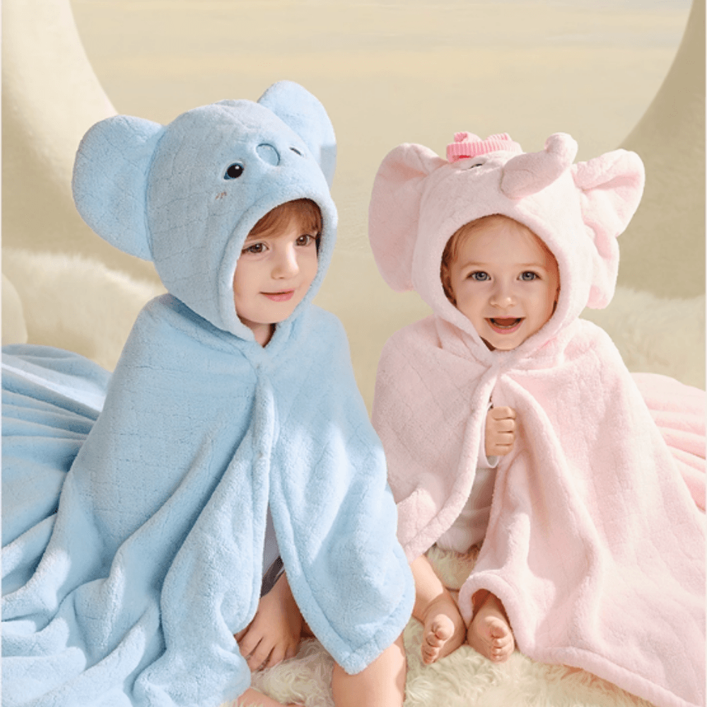 بيبي كير - منشفة أطفال بغطاء رأس - ١٠٥×١٠٥ سم