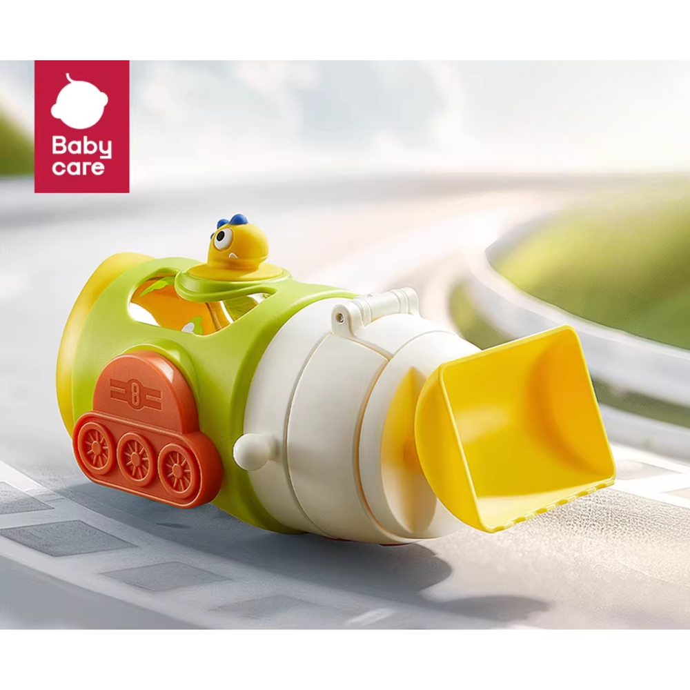 Babycare - Children's Toy Water Bottle With Straw - Yellow - 470 ml