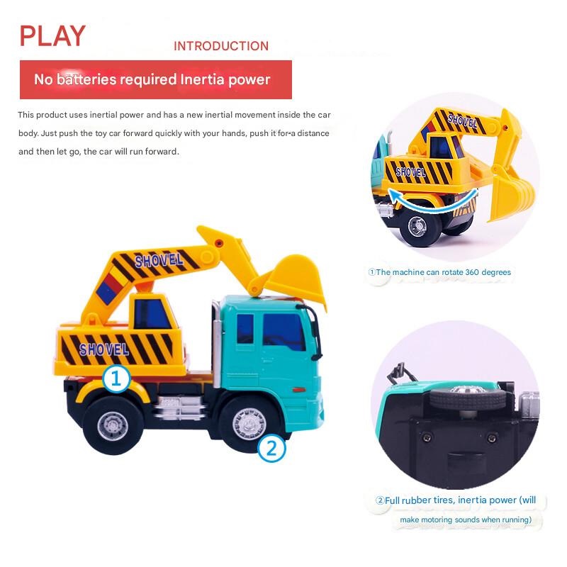 Babycare - Mini Shovel Push Car Toy - Light Blue