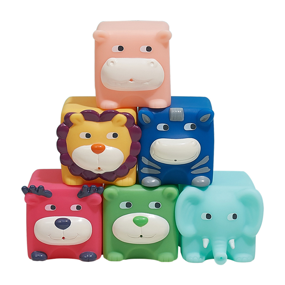 Babycare - Animal Squeeze Lana Forest Blocks - 6 Pcs