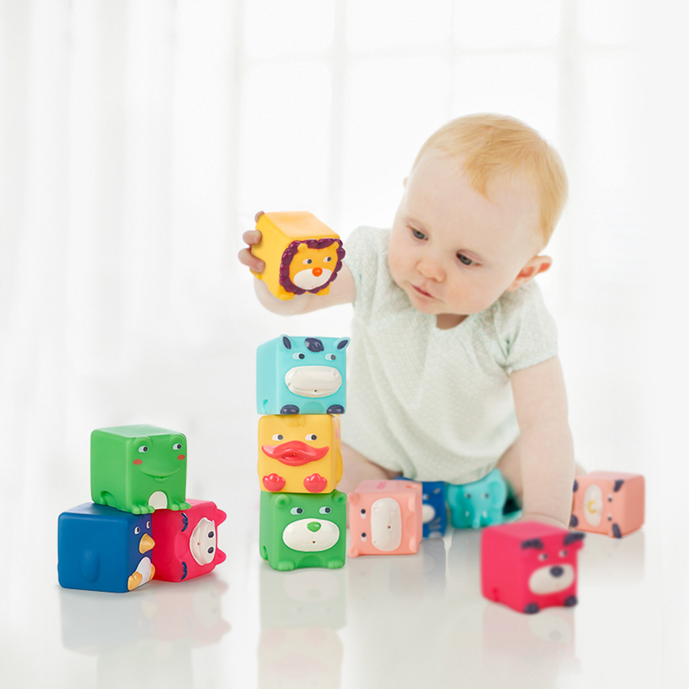 Babycare - Animal Squeeze Lana Forest Blocks - 6 Pcs