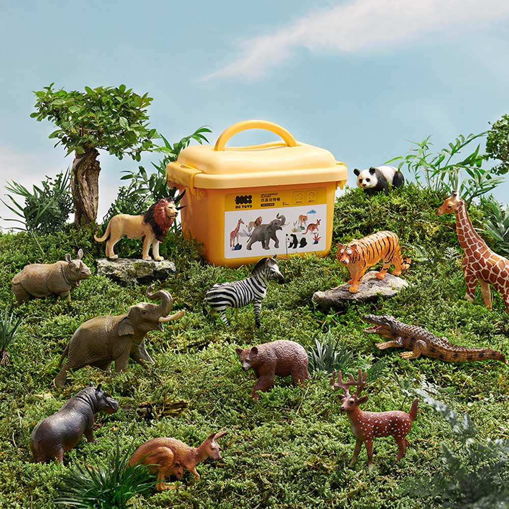 Babycare - Wild Animals Playset - 12 Pcs