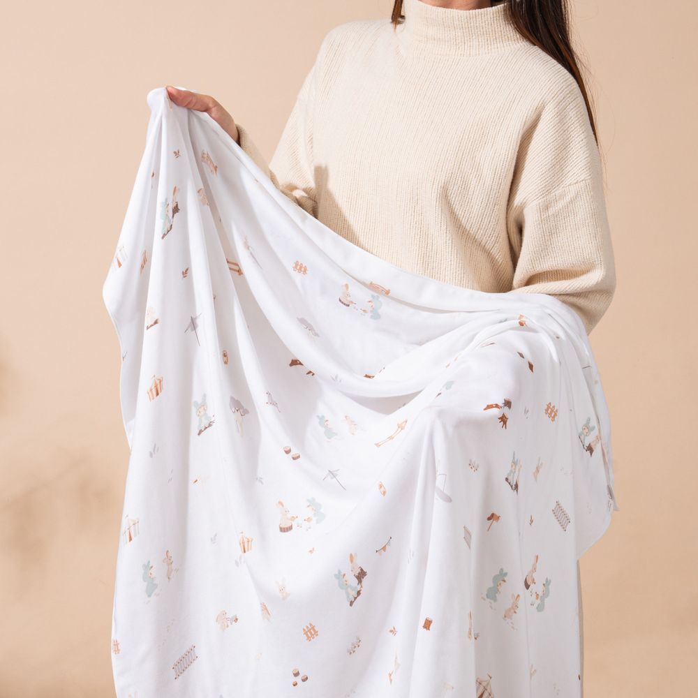 سنوا أُول - فماط شاش خيزران - الأرنب الصغير - 40x40 إنش - عدد 2