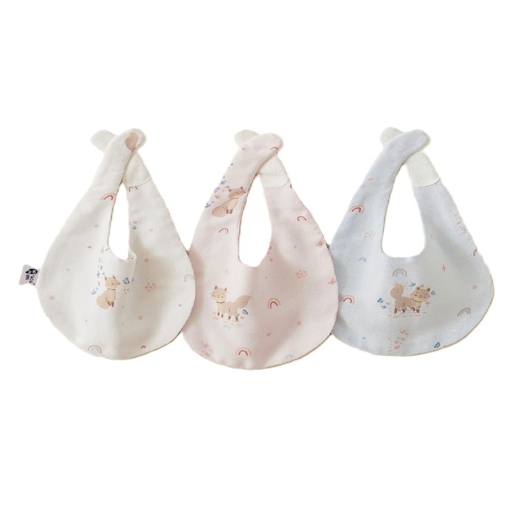 Snow Owl - Spring Fox Bamboo Baby Bib
