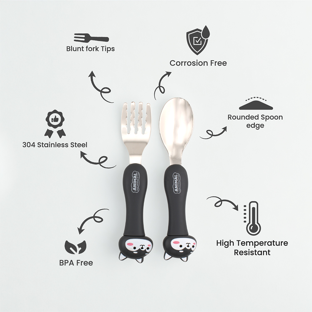 كرافيستا - طقم أدوات مائدة مع حافظة - حيوانات