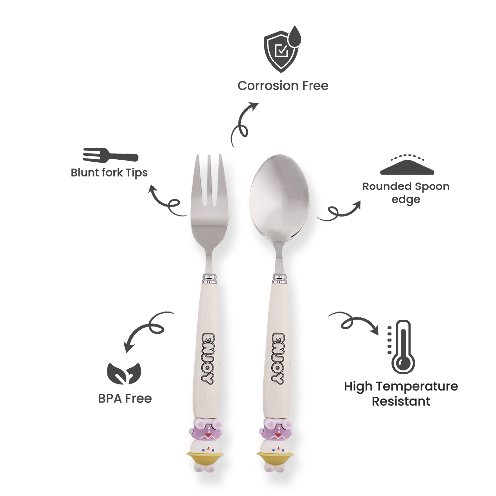 كرافيستا - طقم أدوات مائدة مع حافظة - دب