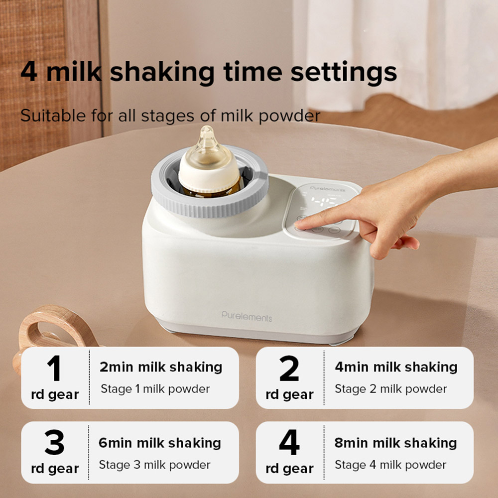 بيور إليمنتس - جهاز خلط وتسخين زجاجات 2 في 1 - أبيض