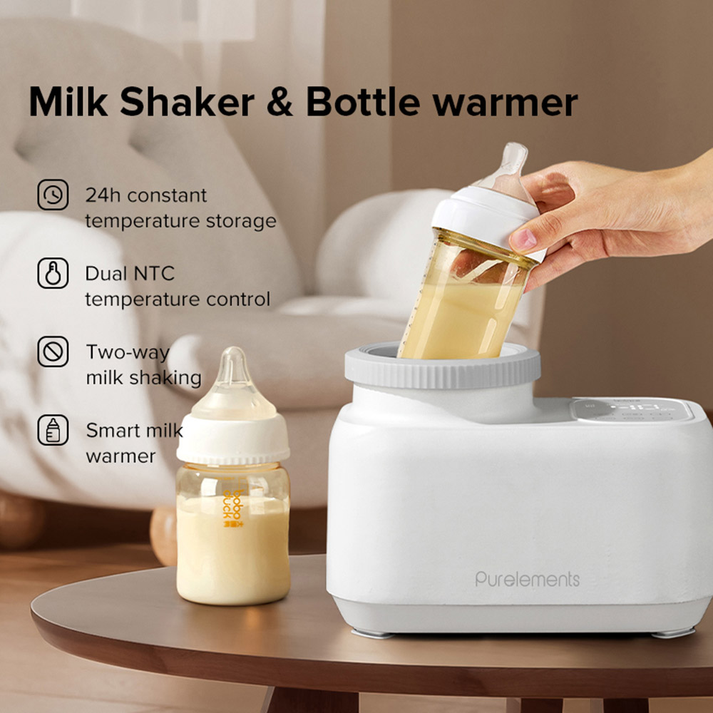 بيور إليمنتس - جهاز خلط وتسخين زجاجات 2 في 1 - أبيض