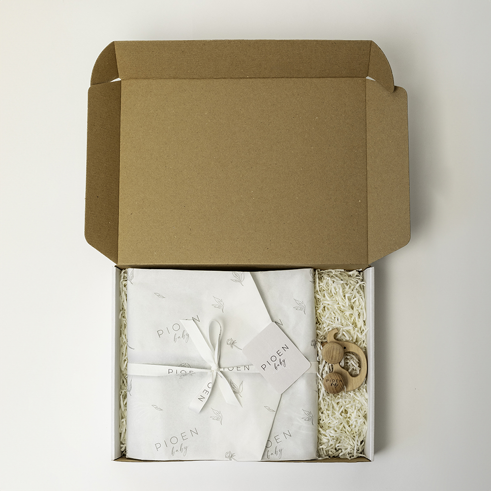 Pioen Baby - Baby Organic Cotton Gift Set - Beige - Pack of 5