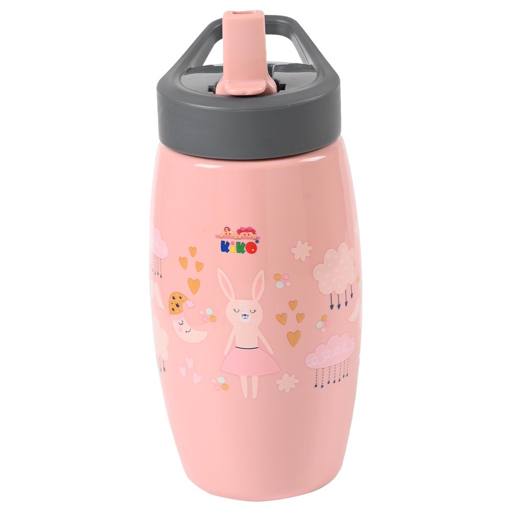 كيكو - كوب شرب مع غطاء ماصة - وردي - 360 مل