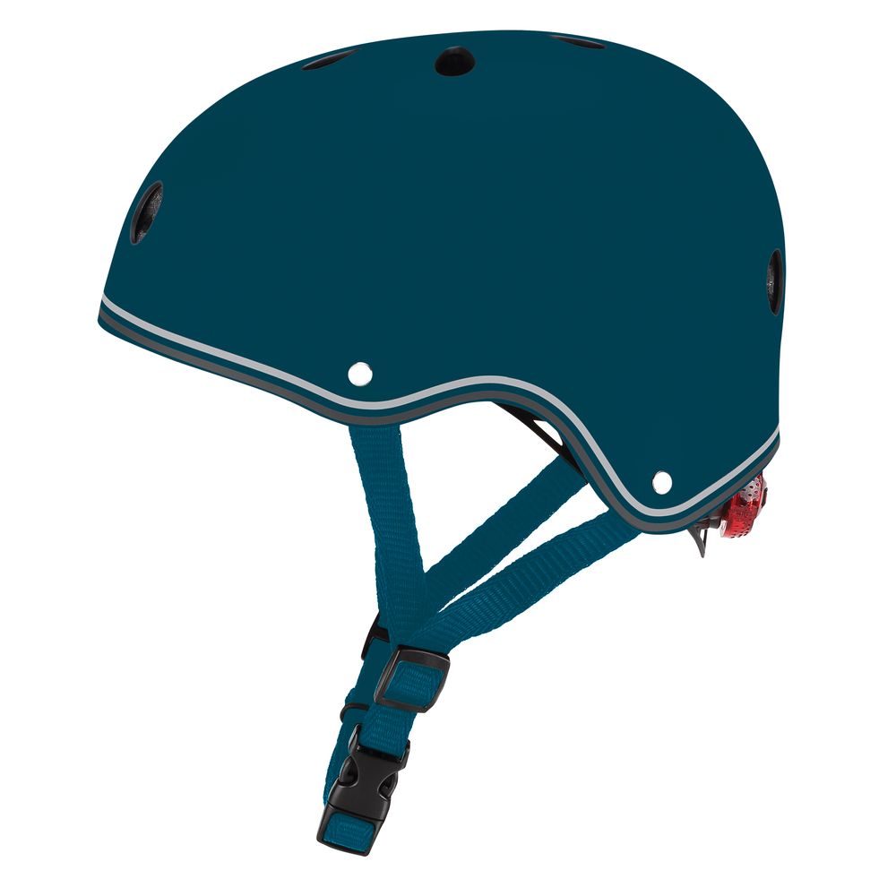 Globber - Kids' Helmet With Lights - Petrol Blue - 48-53 cm