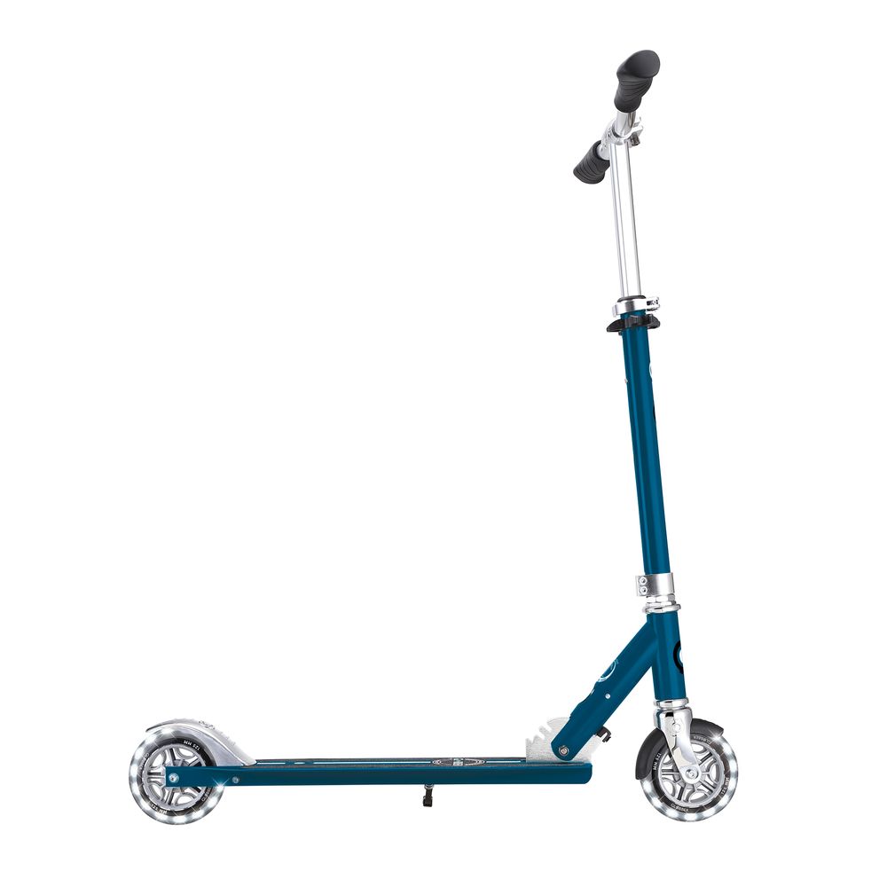 Globber - Flow Element Lights 2-Wheel Manual Scooter - Petrol Blue