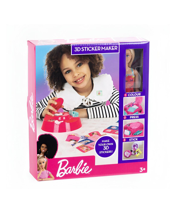 Mattel - Barbie 3D DIY Sticker Maker With Doll Set - Multicolor