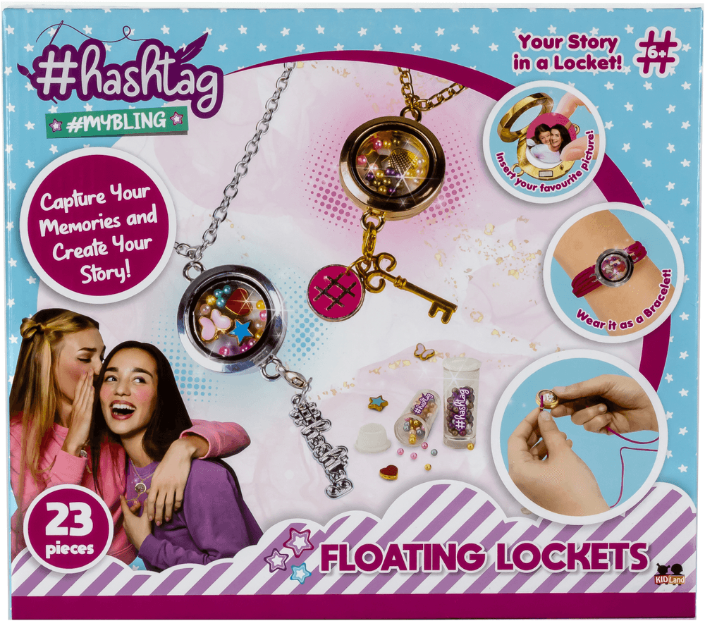 Hashtag My Bling Floating Lockets - 23 Pcs