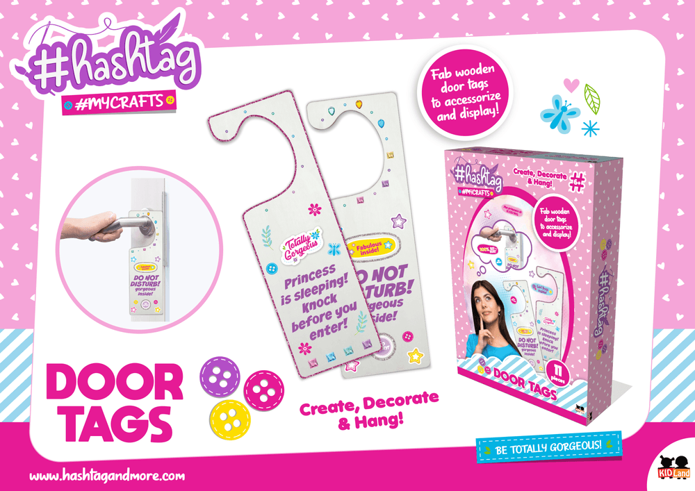 Hashtag My Crafts Door Tags DIY Kit - 11 Pcs
