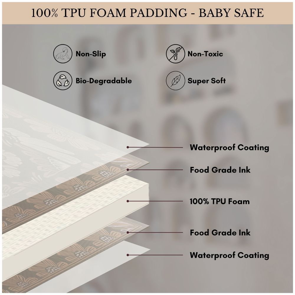 Milk It Baby Boho Bloom & Leaf Reversible Playmat - Multicolor