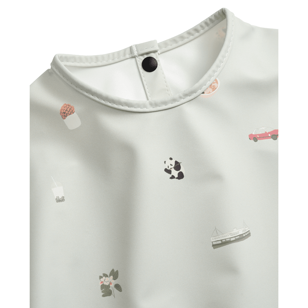 Milk It Baby - Waterproof Long Sleeved Bib - Hong Kong City