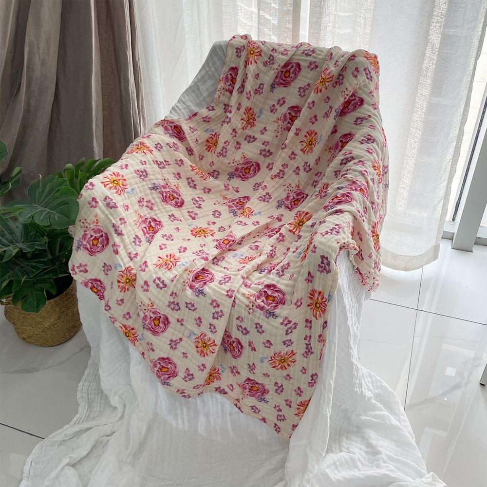 Issy & Lilo - Organic Cotton Muslin Blanket - Blossom Dream