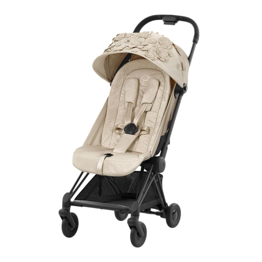 سايبكس - عربية أطفال مضغوطة كويا ألترا - أزهار بيج وأسود مطفي