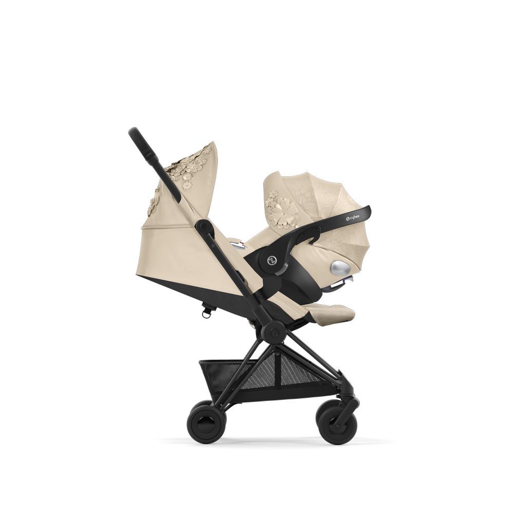 سايبكس - عربية أطفال مضغوطة كويا ألترا - أزهار بيج وأسود مطفي