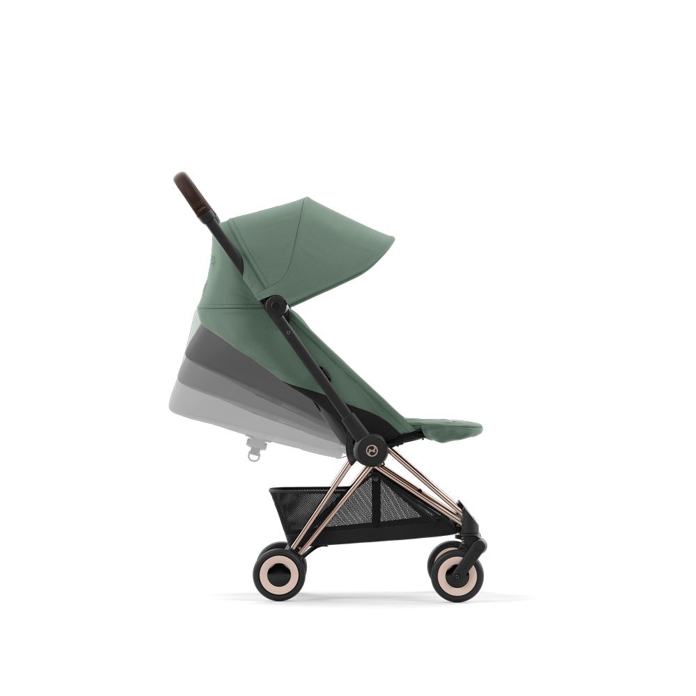 Cybex - Coya Ultra Compact Stroller - Rose Gold/Leaf Green