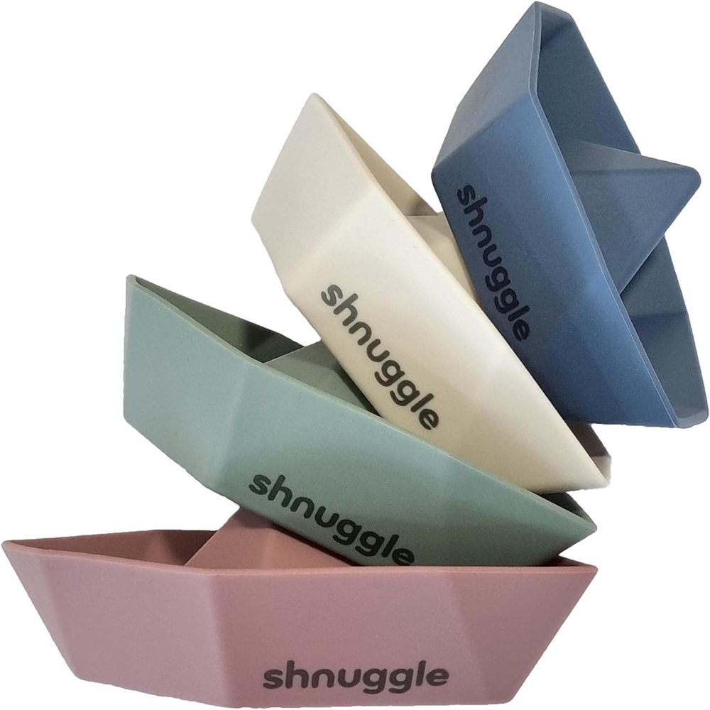 Shnuggle - Stack And Sail Boat Bath Toys - Multicolor - 4 Pcs