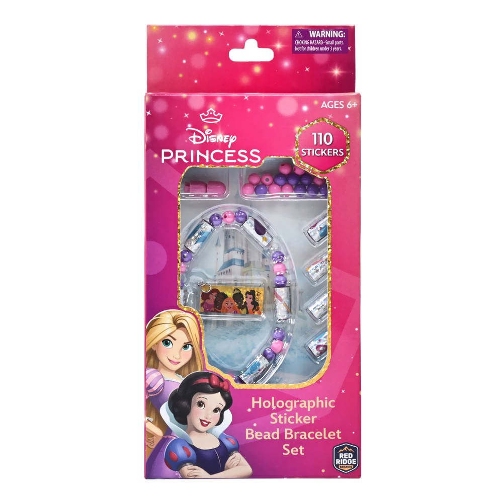 ديزني - مجموعة صنع أساور خرز مزينة بملصقات هولوغرافية - أميرة