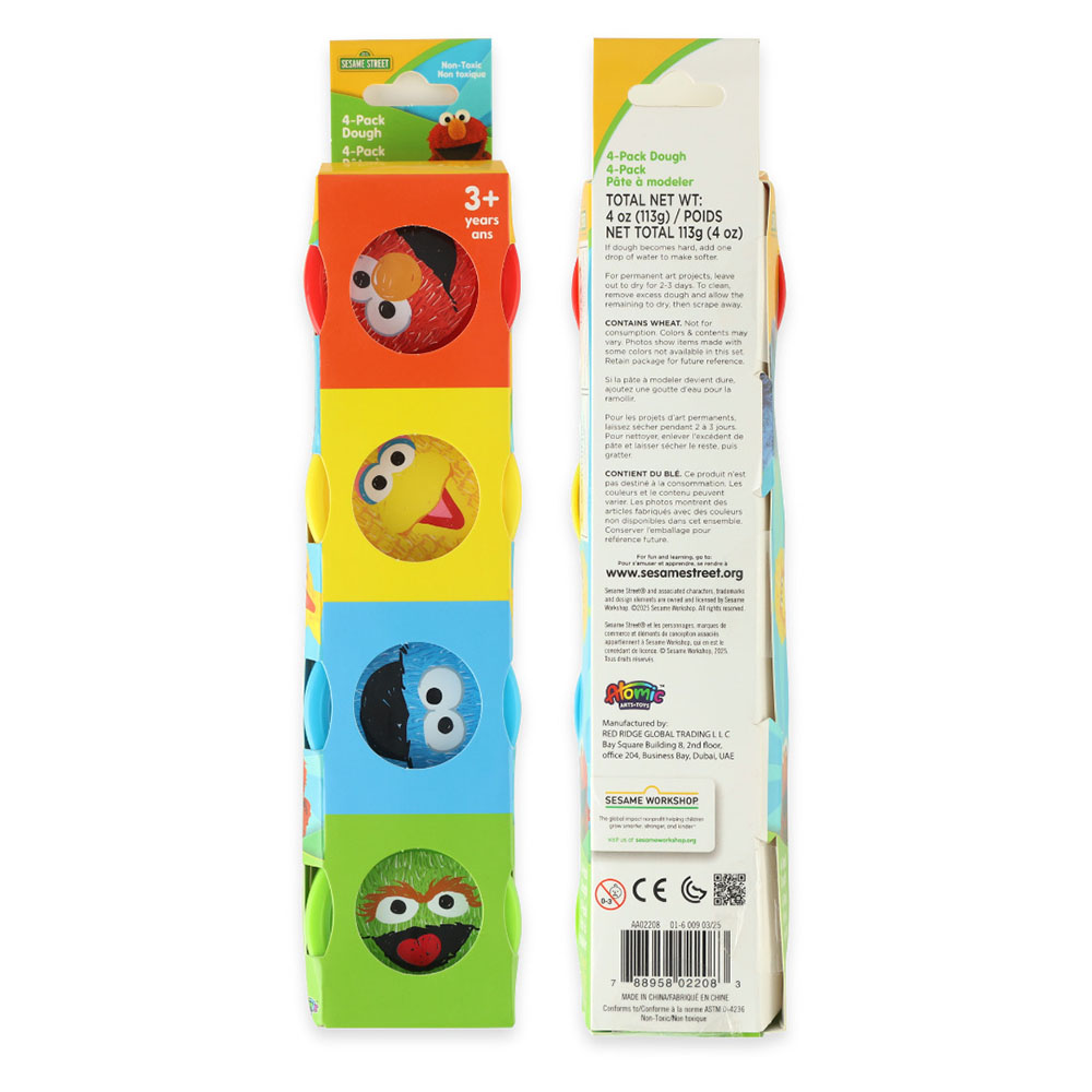 Sesame Street - Dough Cans Set - Color May Vary - 4 Pcs - 113 gm