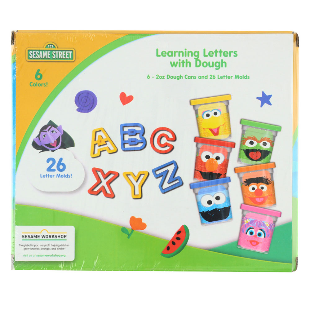 Sesame Street - Learning Letters With Dough Cans Set - Color May Vary - 32 Pcs - 340 gm