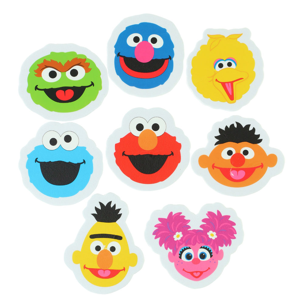 Sesame Street - Foam Bath Clings Stickers Set - 8 Pcs