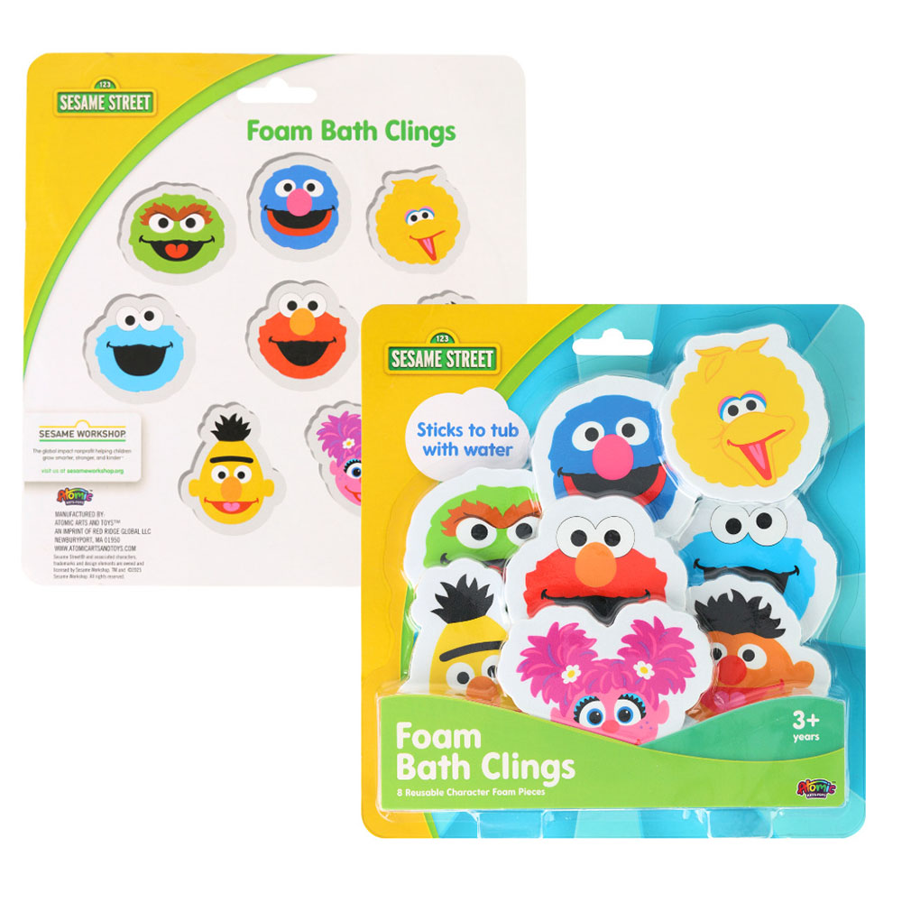 Sesame Street - Foam Bath Clings Stickers Set - 8 Pcs