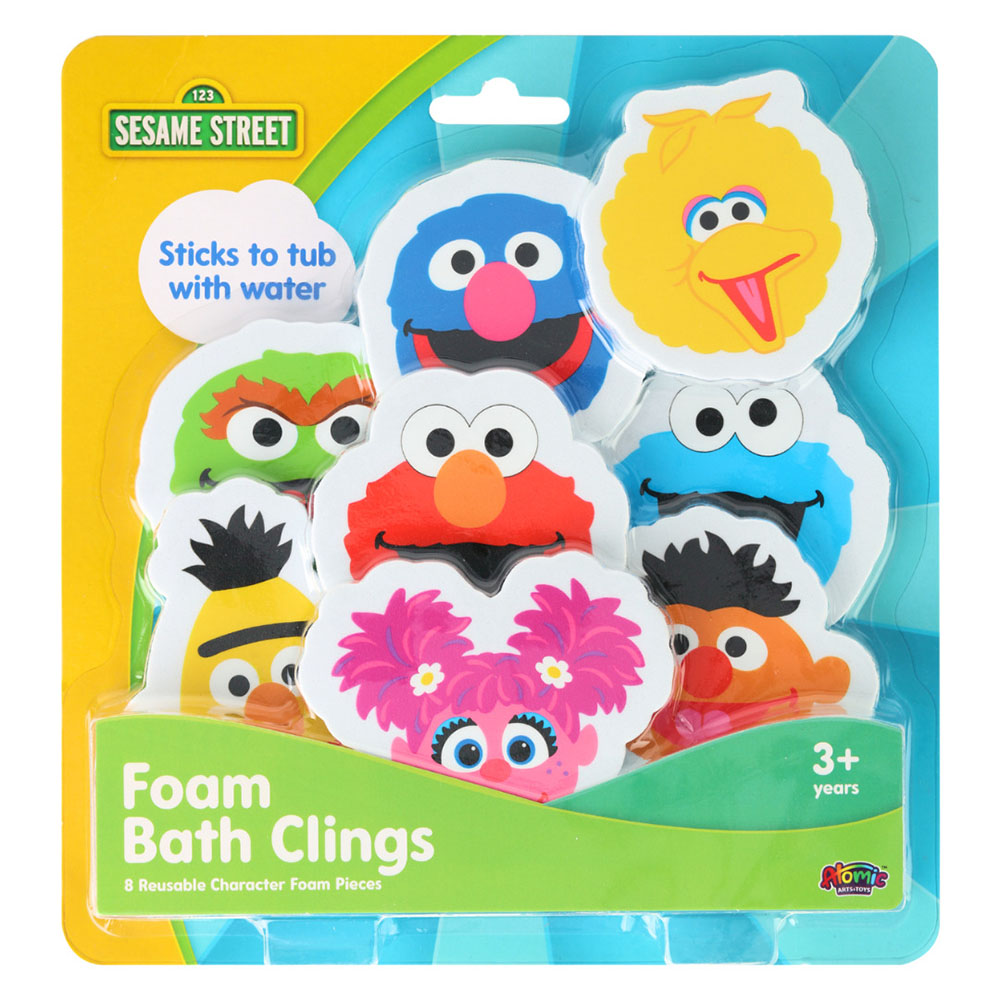 Sesame Street - Foam Bath Clings Stickers Set - 8 Pcs