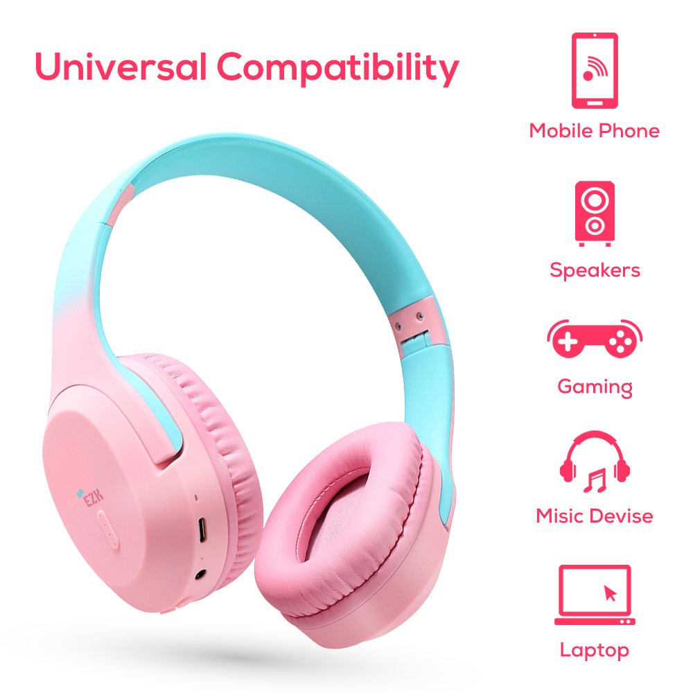 Eazy Kids - Bluetooth 5.4 Wireless Headset - Pink