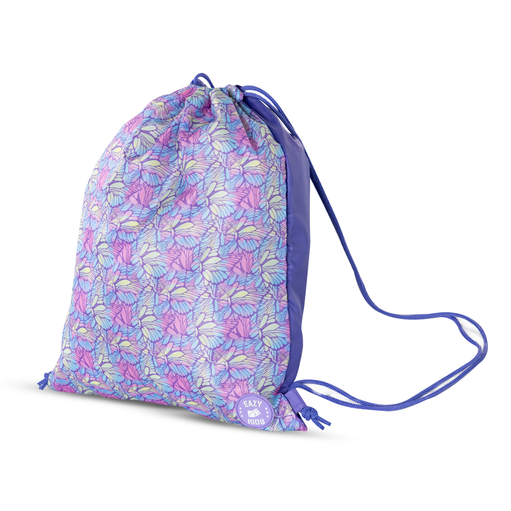Eazy Kids - Drawstring Bag - Butterfly Purple