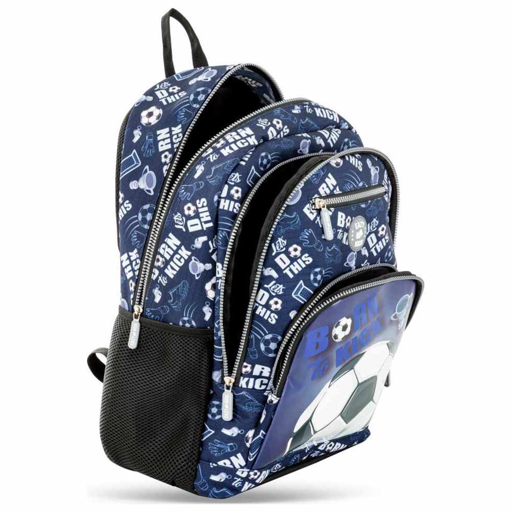 Eazy Kids - Personalized Backpack with Lunch Bag And Pencil Case - Football